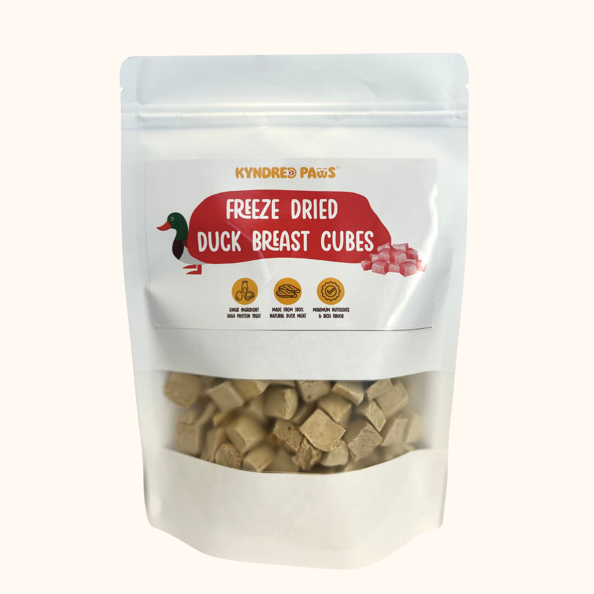 Kyndred Paws Freeze Dried Duck Breast Cubes