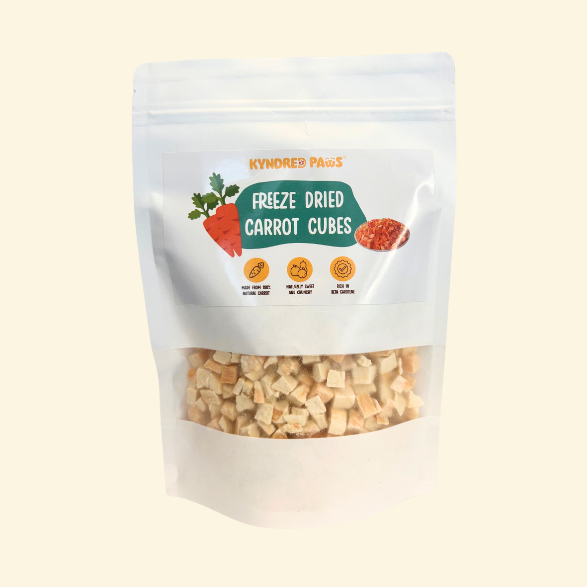 Kyndred Paws Freeze Dried Carrot Cubes