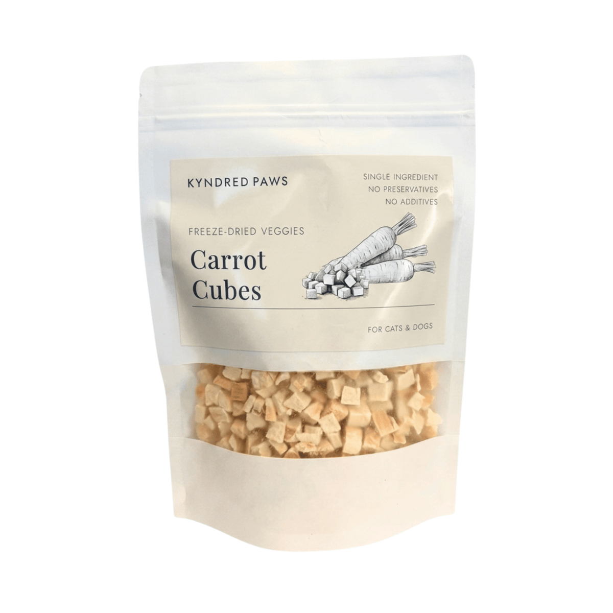 Freeze-Dried Carrot Cubes