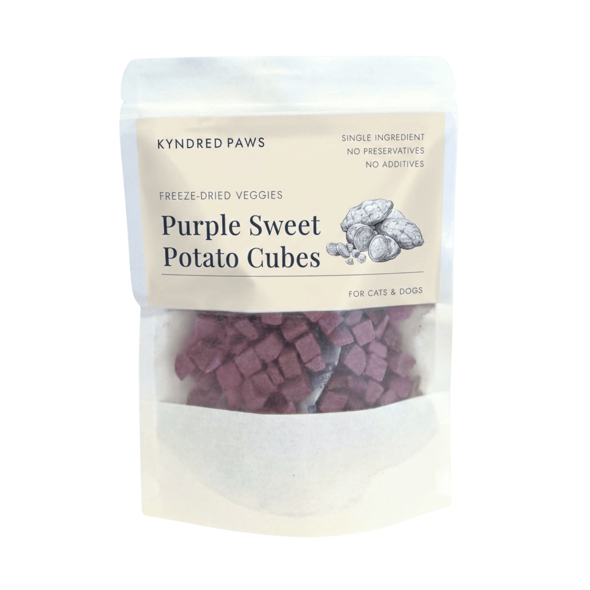 Freeze-Dried Purple Sweet Potato Cubes