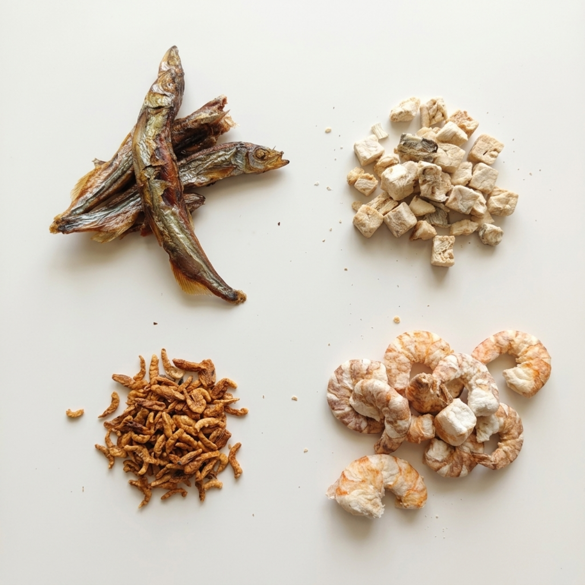 Pieces poured on white